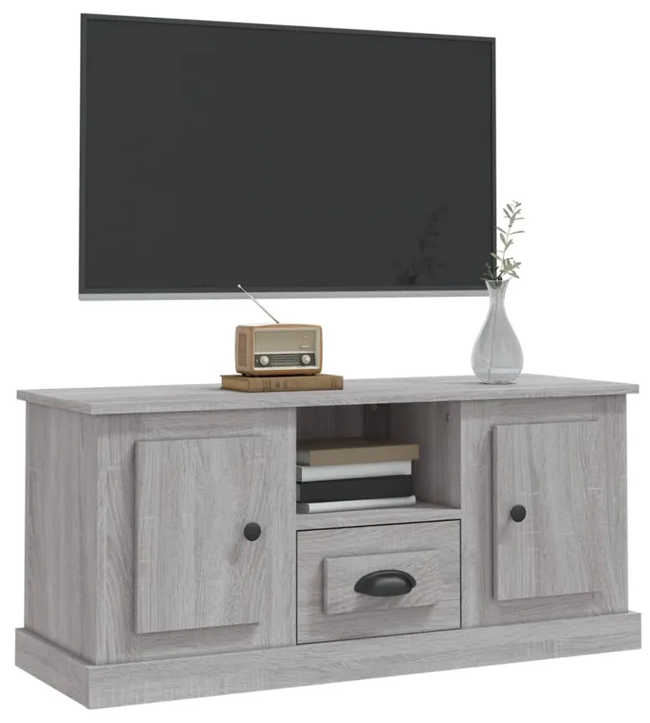 Mobile tv grigio sonoma 100x35,5x45 cm in legno multistrato
