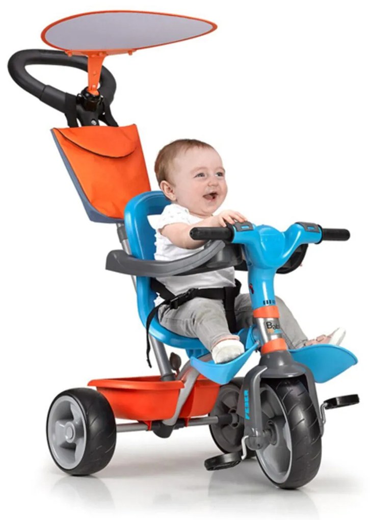 Triciclo Feber Baby Plus Music Azzurro Arancio