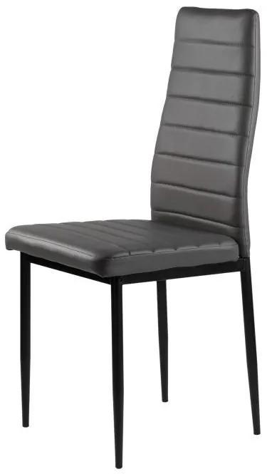 Set di 4 eleganti sedie in grigio dal design senza tempo