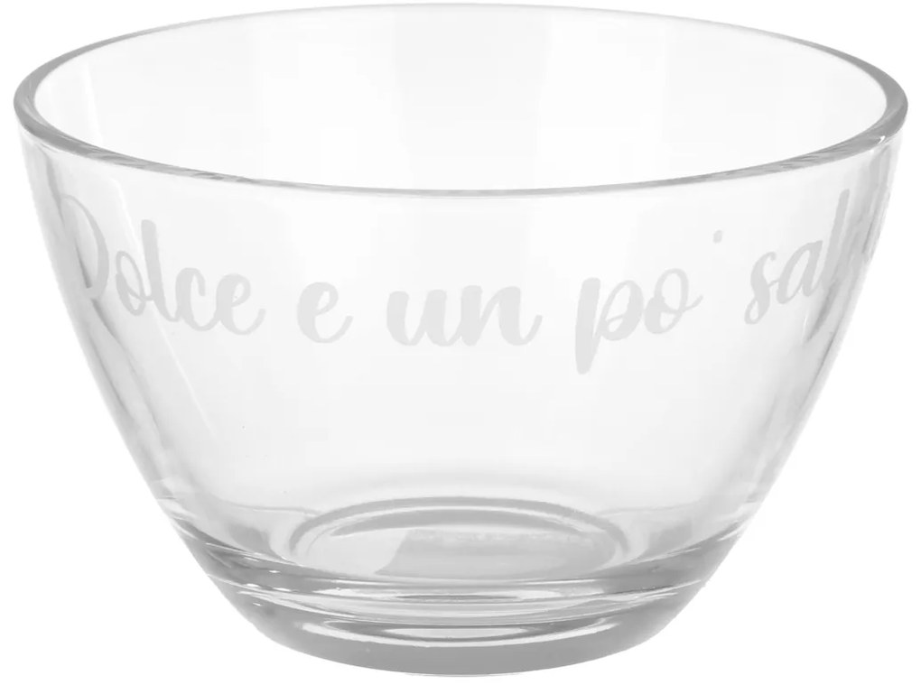 Coppetta vetro 450 ml scritta Writty