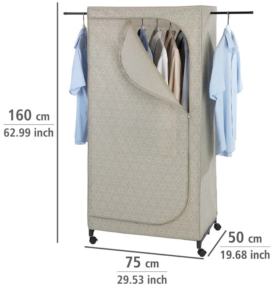 Armadio beige in tessuto 75x160 cm Balance - Wenko