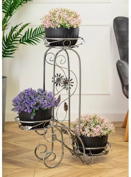 Portafiori 88x65 cm argento