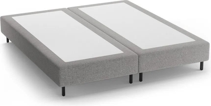 Letto matrimoniale imbottito grigio senza testiera 140x200 cm Whale – Micadoni