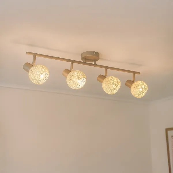 Faretto DEX 4xE14/10W/230V beige/crema