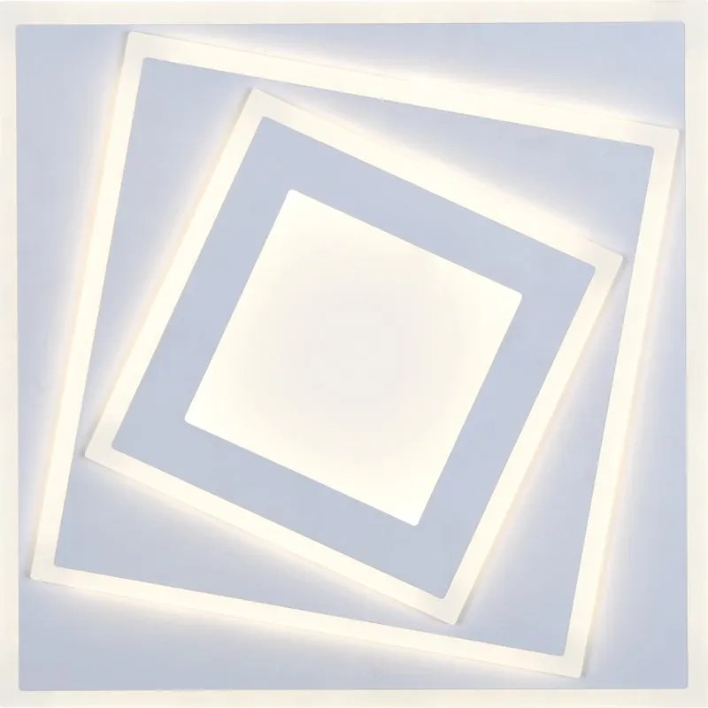 Plafoniera LED design Alessia, bianco 35x35 cm, luce con 3 temperature di colore dimmerabile NOVECENTO