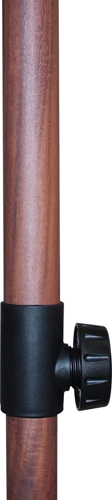 Ombrellone da Giardino 3x2 m Palo Ø38 mm in Alluminio Effetto Legno Tessuto Poliestere Trend Wood Antracite...