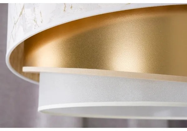 Duolla - Lampadario a plafone KOBO 1xE27/15W/230V diametro 45 cm bianco/oro