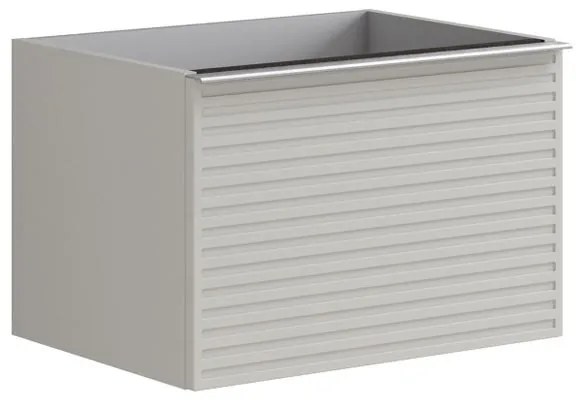 Mobile da bagno da fissare sotto lavabo L 60 x H 40 x P 45.5 cm grigio laccato, 2 cassetti Pixel stripes