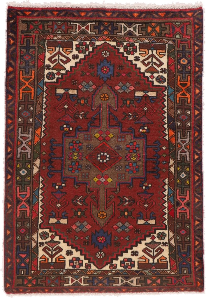 Hamedan Tappeto 140x100 (Iran) Annodato A Mano