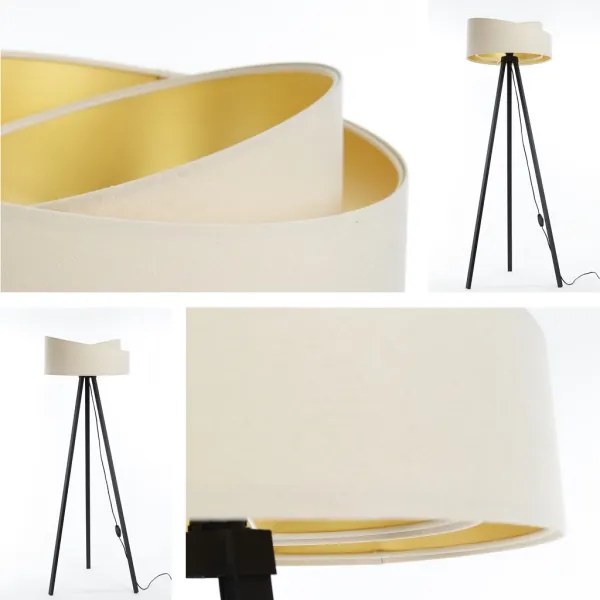 Lampada da terra GALAXY 1xE27/60W/230V crema/wenge