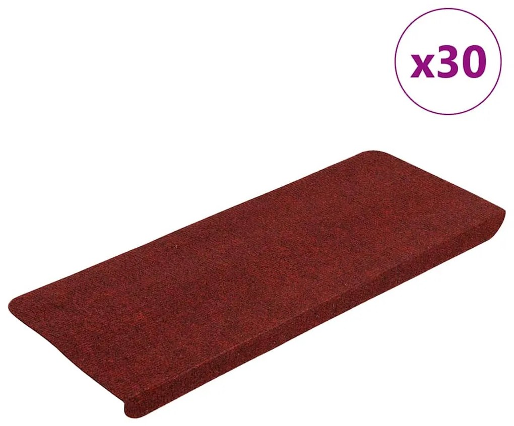 Tappetini Autoadesivi Per Scale 30 Pz Rossi 65x24,5x3,5 Cm /