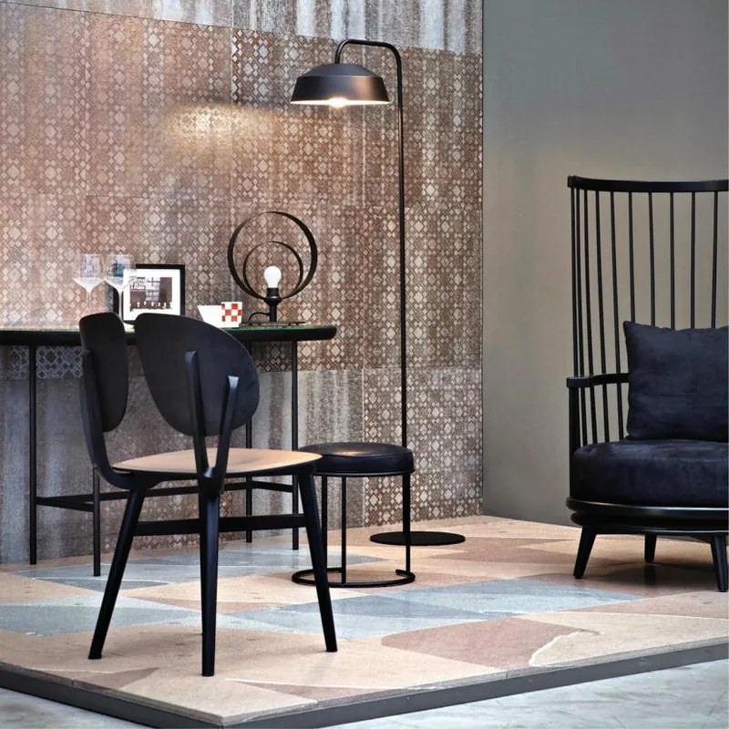 Lampada da terra Tokyo in acciaio, H 165 cm, E27 MAX42W LUMICOM