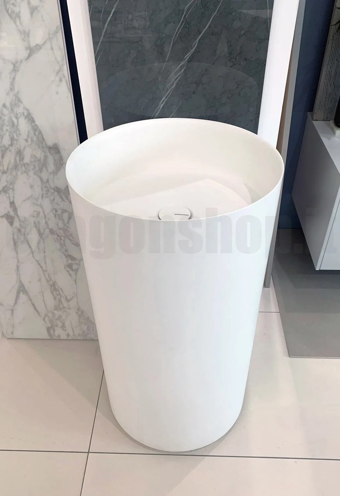 Lavabo freestanding 45x85 a pavimento in Corian Ego NLEGOV Antonio Lupi