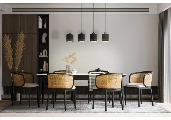 Eglo 99275 - Lampadario a sospensione con filo ESTEPERRA 4xE27/28W/230V