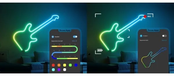 Govee - Neon 2 MATTER striscia LED flessibile 3m RGBIC Wi-Fi