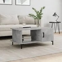 Tavolino da Salotto Grigio Cemento 90x50x40cm Legno Multistratocod mxl 127938