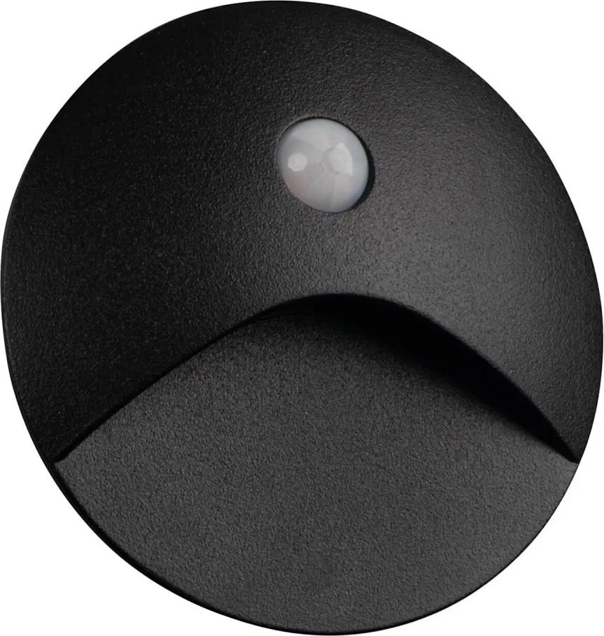 Kanlux 39136 - Lampada LED per gradini con sensore EXIN, 2,5W/230V, 4000K, IP65, nera, rotonda