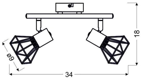 Luce Spot VERVE 2xE14/40W/230V