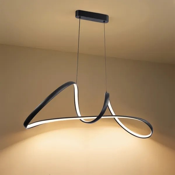 Brilagi-LED Lampada a sospensione dimmerabile su cavo TWISTER LED/60W/230V 3000-6000K nera + telecomando