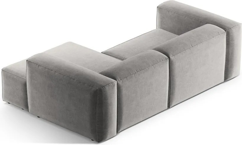 Divano angolare grigio chiaro (con penisola a destra/con chaise lounge) Bergamo – Cosmopolitan Design
