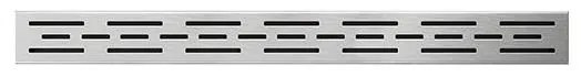 Griglia per canale 69,5 x 2,3 cm in acciaio inox/argento
