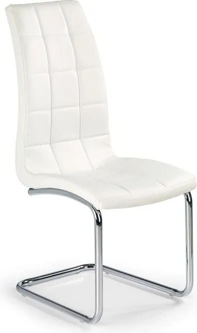 Sedia K147 in ecopelle bianco