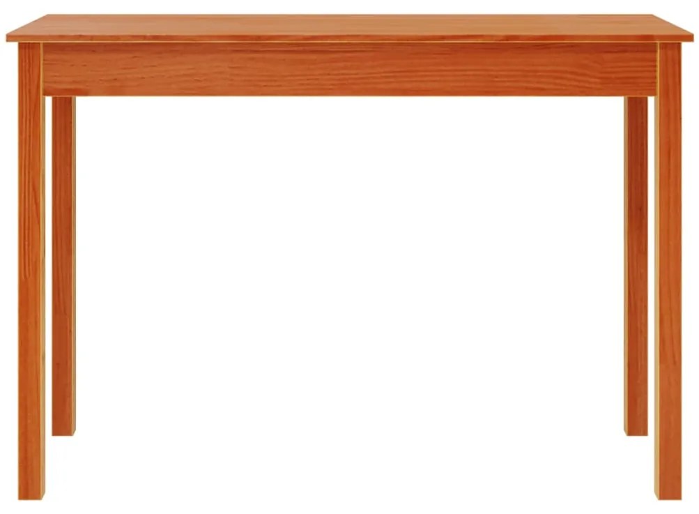 Tavolo consolle marrone cera 110x40x75cm legno massello di pino