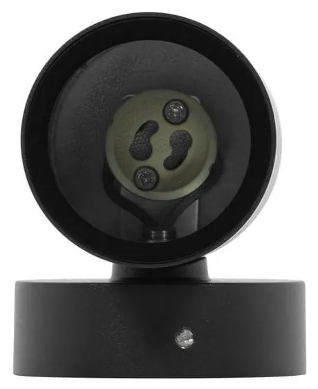 Applique Cilindrica Monodirezionale IP65 GU10 Nero Colore Nero