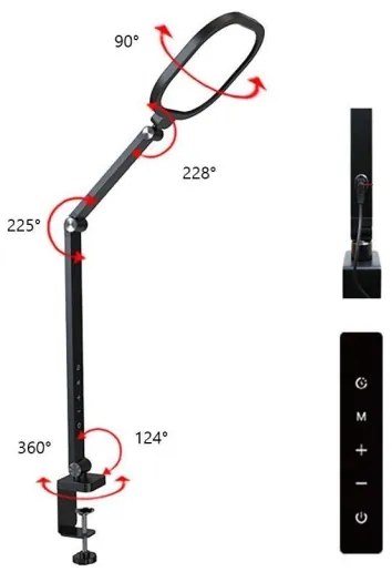 LED Dimmerabile touch flessibile lampada da tavolo LED/15W/230V 3000-6500K CRI 96