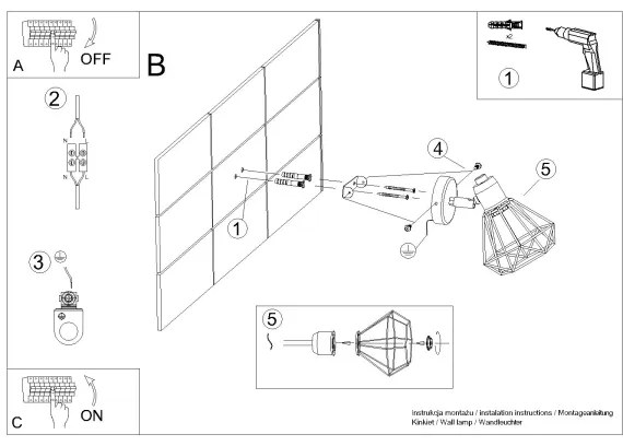 Sollux SL.1102 - Lampada da parete ARTEMIS 1xE14/40W/230V bianca