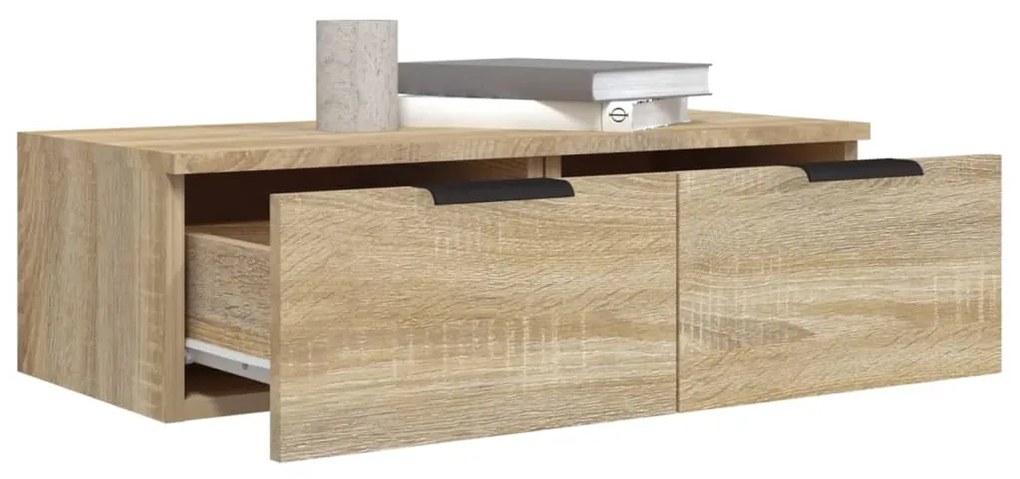Mobili pensili 2 pz rovere sonoma 68x30x20 cm legno multistrato
