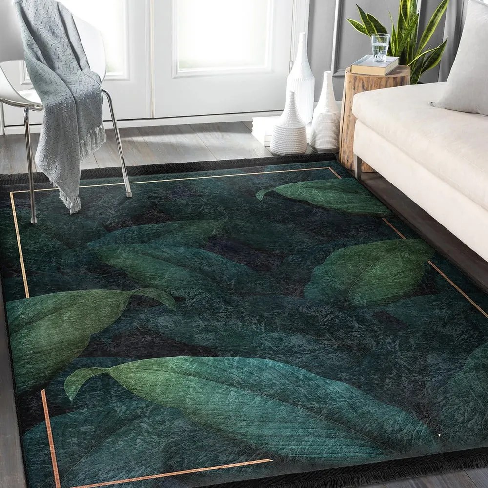 Passatoia color petrolio lavabile 80x200 cm Unique – Mila Home