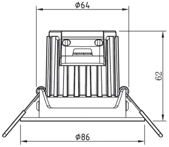 Philips - Faretto a LED dimmerabile per bagno ABROS LED/9W/230V IP44