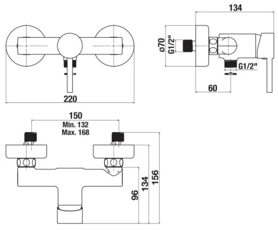 JIKA H3312F70044001 - Miscelatore doccia MIO cromo lucido