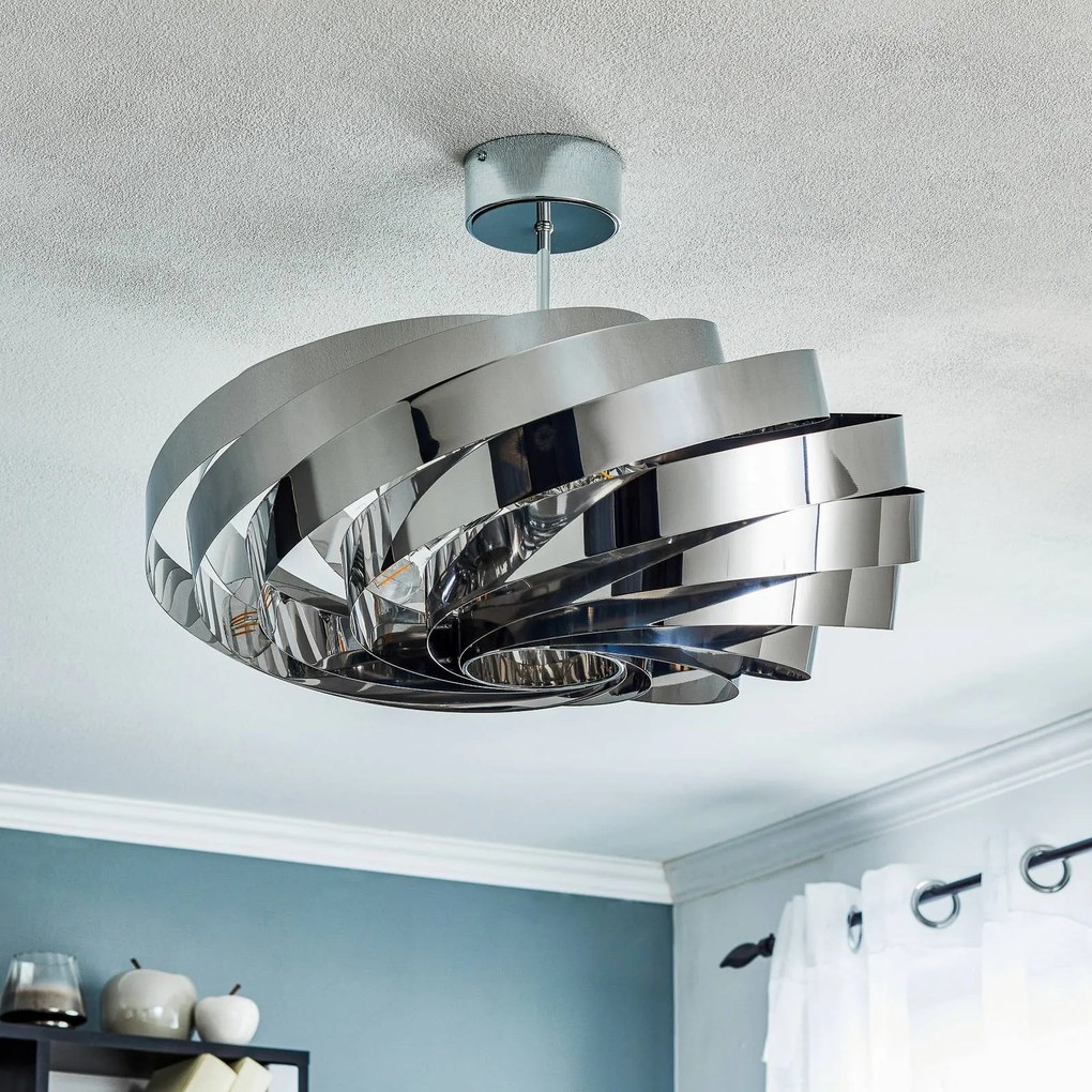 Plafoniera soffitto Vento Euluna, dimmerabile, Cromo / Argento, Soggiorno / Sala da pranzo, Metallo, Moderno, Plafoniera