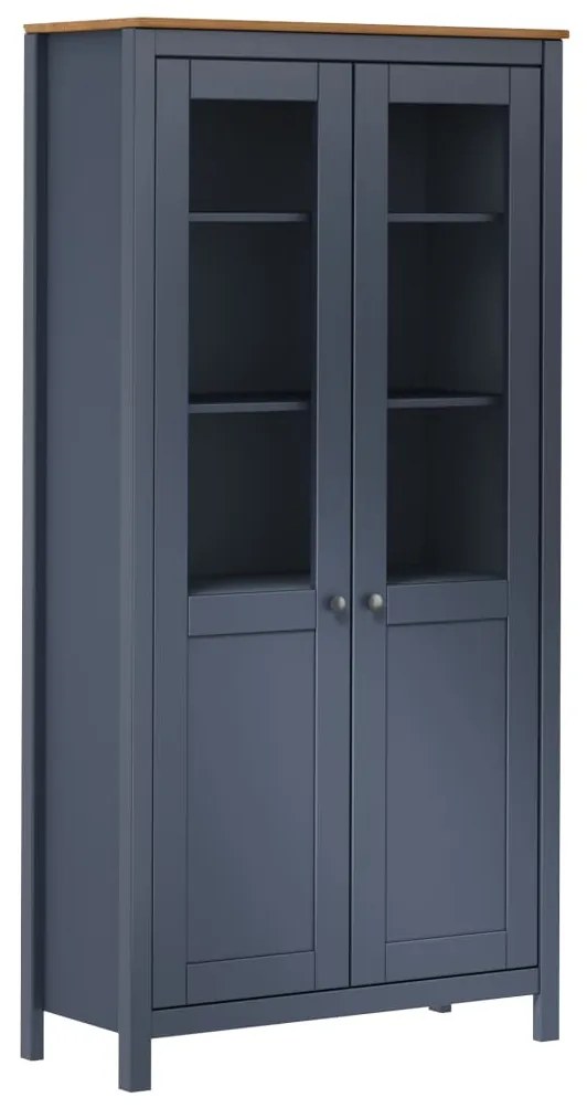 Credenza Alta Hill Grigia 85x37x170,5 Cm İn Legno Di Pino /