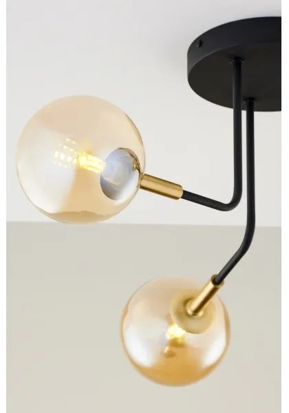Jupiter 2037 - Lampadario a sospensione con supporto rigido BURANO 3xG9/10W/230V nero/oro/beige