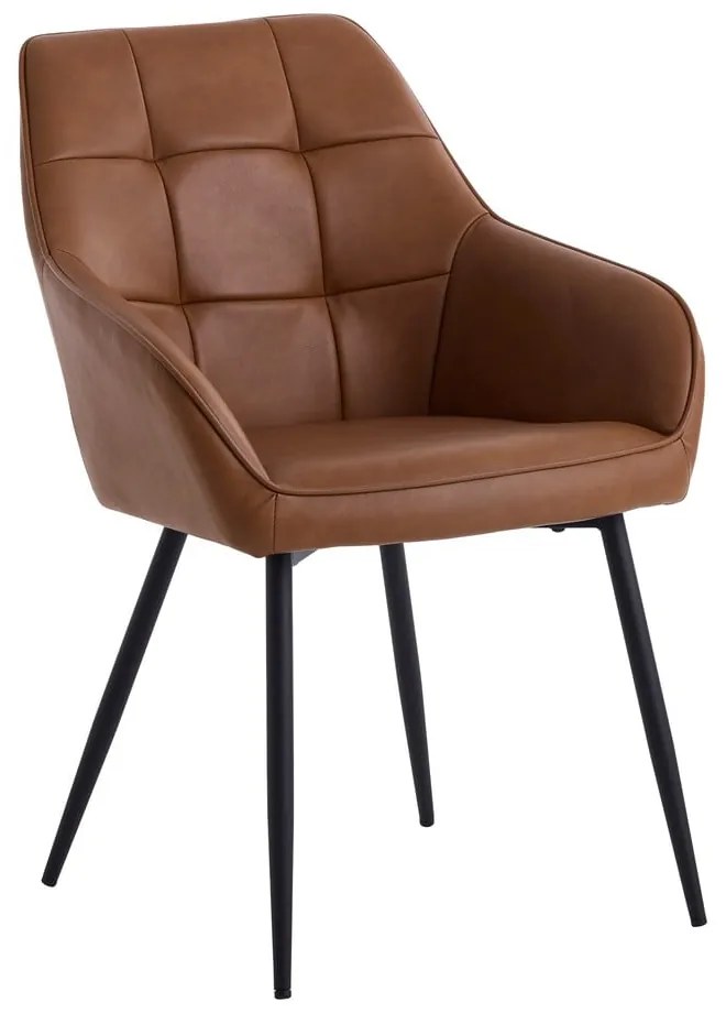 Set di sedie da pranzo marrone in imbottito con braccioli 2 pz Nolan Square – Unique Furniture