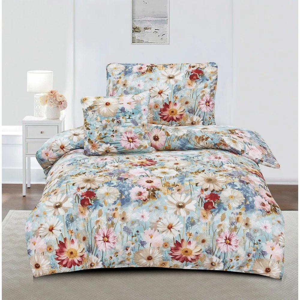 Set copripiumino e federa in microsatinato per letto singolo 3 pezzi 140x200 cm Rachel – My House