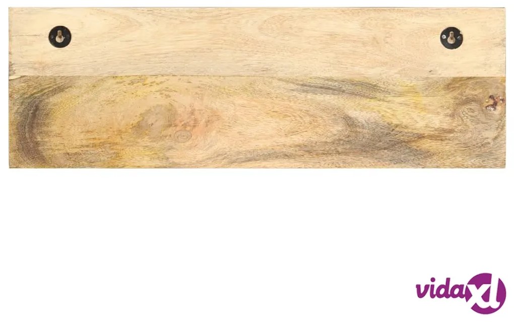 vidaXL Appendiabiti a Muro 60x15x20 cm Legno Massello di Mango Grezzo