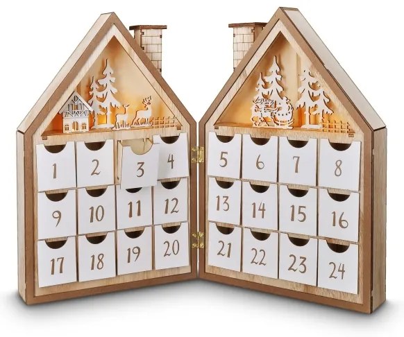 Brilagi - Decorazione natalizia LED LED/2xAAA calendario dell'avvento