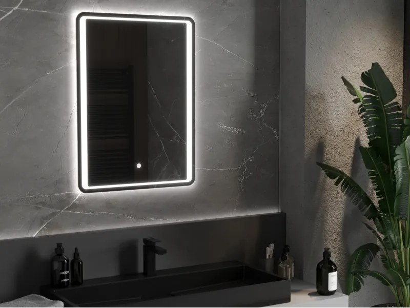 Mexen Zusa specchio da bagno retroilluminato 60 x 80 cm, LED 6000K, antiappannamento - 9808-060-080-611-00