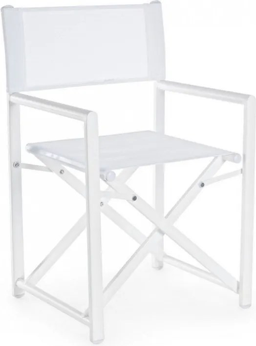 Set 2 Sedie Regista da Giardino 48x56x86h cm Taylor Bianco...