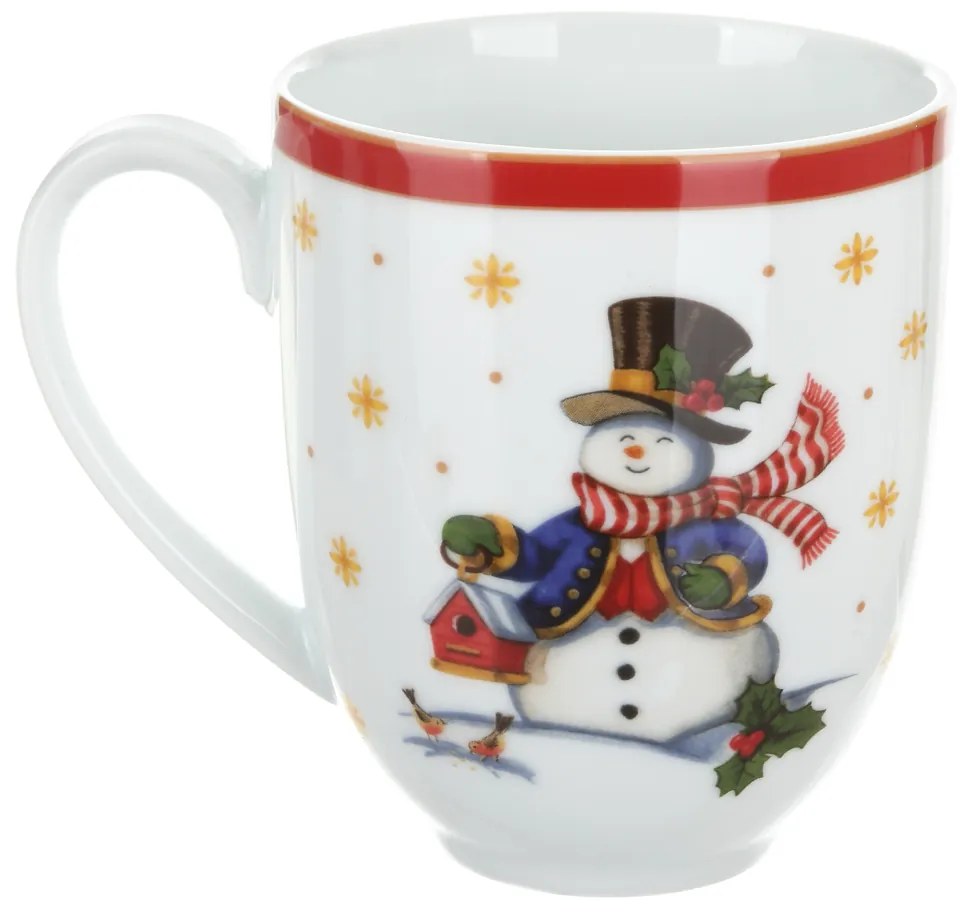 Tazza mug natalizia Pupazzo di Neve 440 ml porcellana