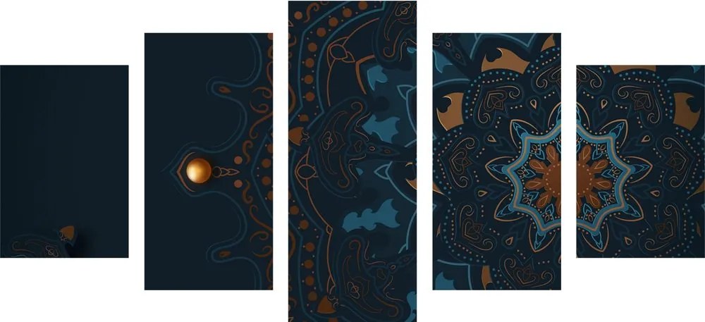 Quadri 5 pezzi – Mandala di lusso