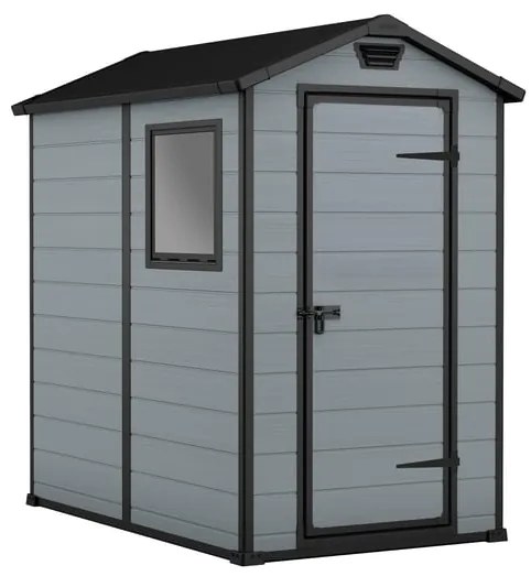 Casetta da giardino KETER Exclusive in polipropilene grigio con porta battente semplice, superficie interna 1.9 m² e spessore parete 16 mm, con pavimento