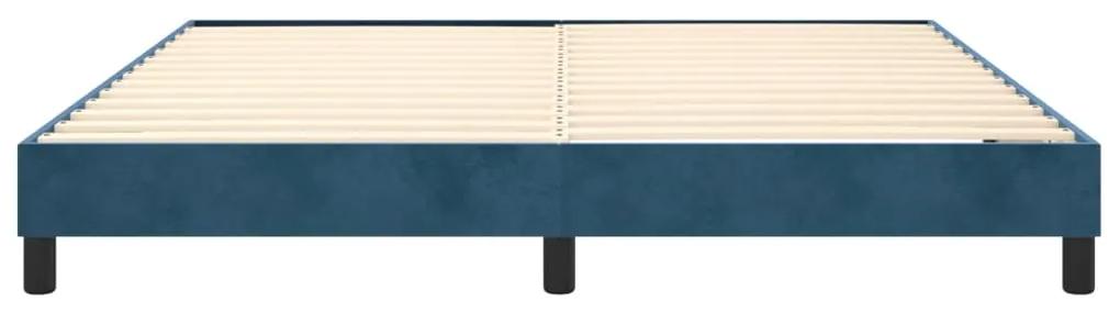 Giroletto a molle blu scuro 180x200 cm in velluto