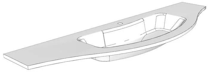 Lavabo a incasso rettangolare Jolly H 11.5 cm in resina bianco