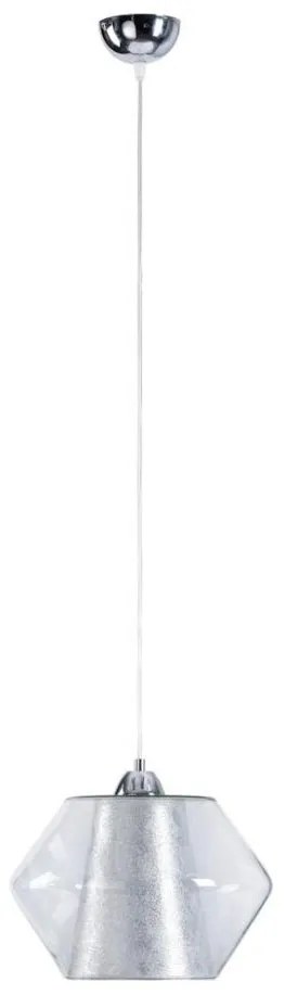 Lampadario su corda  RODOES 1xE27/60W/230V argento