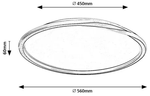 Rabalux 71291 - Plafoniera LED MATHIOLA LED/40W/230V oro